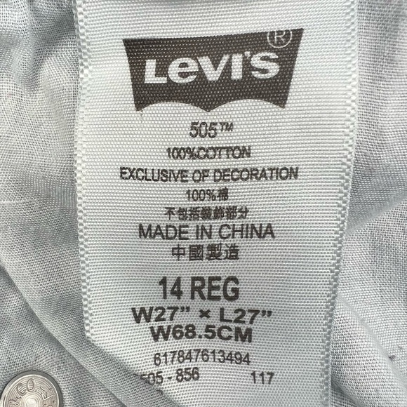 Levi's 505 Straight Leg Regular Fit Jeans Size 14 Women's - Picture 4 of 5